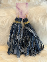 Load image into Gallery viewer, Handmade Denim Earrings