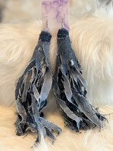 Load image into Gallery viewer, Handmade Denim Earrings