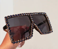 Load image into Gallery viewer, Kelly Clear Oversized Rhinestone Glasses