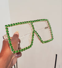 Load image into Gallery viewer, Kelly Clear Oversized Rhinestone Glasses