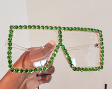 Load image into Gallery viewer, Kelly Clear Oversized Rhinestone Glasses