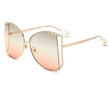 Load image into Gallery viewer, Oversized Square Butterfly Pearl Sunglasses