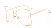 Load image into Gallery viewer, Oversized Square Butterfly Pearl Sunglasses