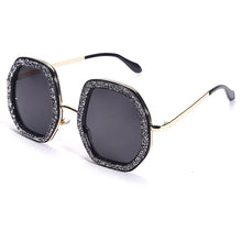 Load image into Gallery viewer, Oversized Diamond Shiny Crystal Sunglasses