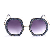 Load image into Gallery viewer, Oversized Diamond Shiny Crystal Sunglasses